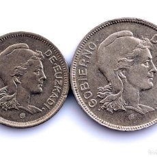 Monedas República: GUERRA CIVIL-GOBIERNO DE EUZKADI. 1 Y 2 PESETAS 1937. BILBAO. EBC/XF. NÍQUEL