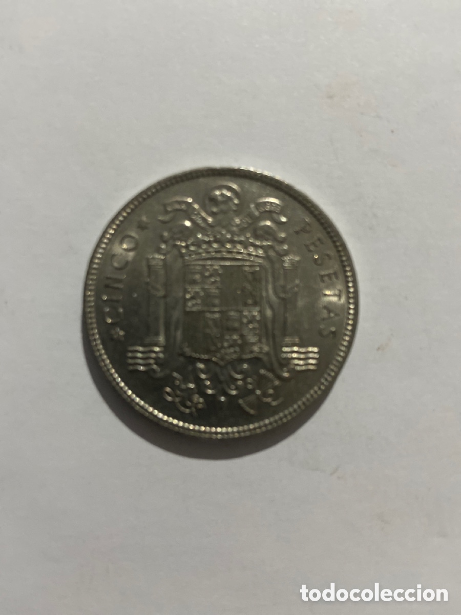 Monedas Rep&uacute;blica: Moneda de 5 pesetas de 1949 - Foto 1