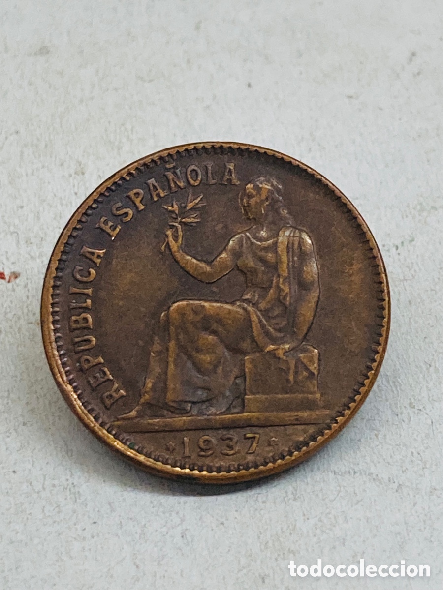Monedas Rep&uacute;blica: Moneda de 50 c&eacute;ntimos 1937 rep&uacute;blica - Foto 1