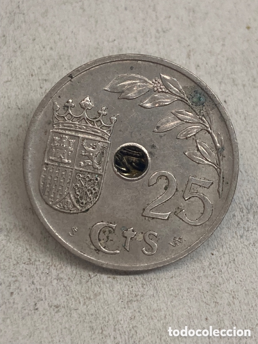 Monedas Rep&uacute;blica: Moneda de 25 c&eacute;ntimos 1937 - Foto 1