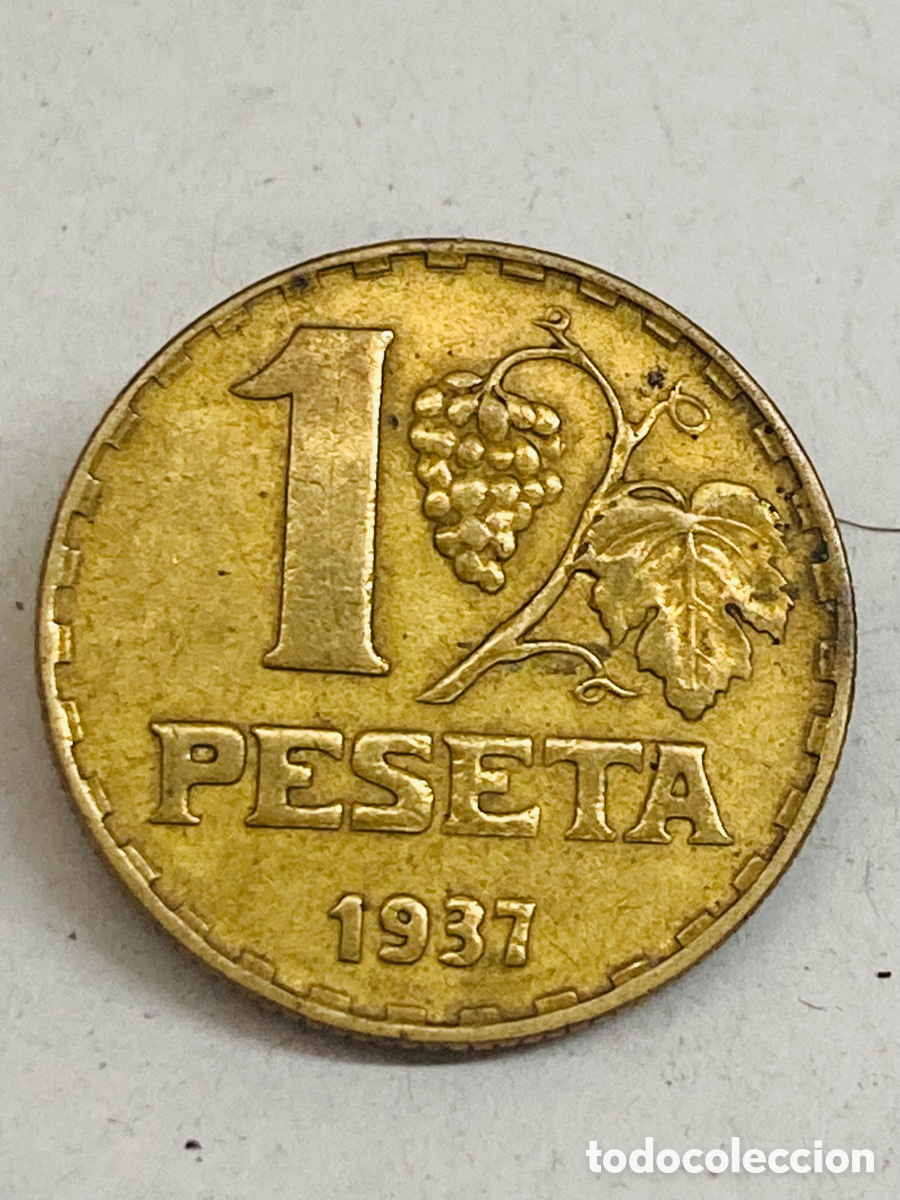 Monedas Rep&uacute;blica: Moneda de un c&eacute;ntimo 1937 - Foto 1