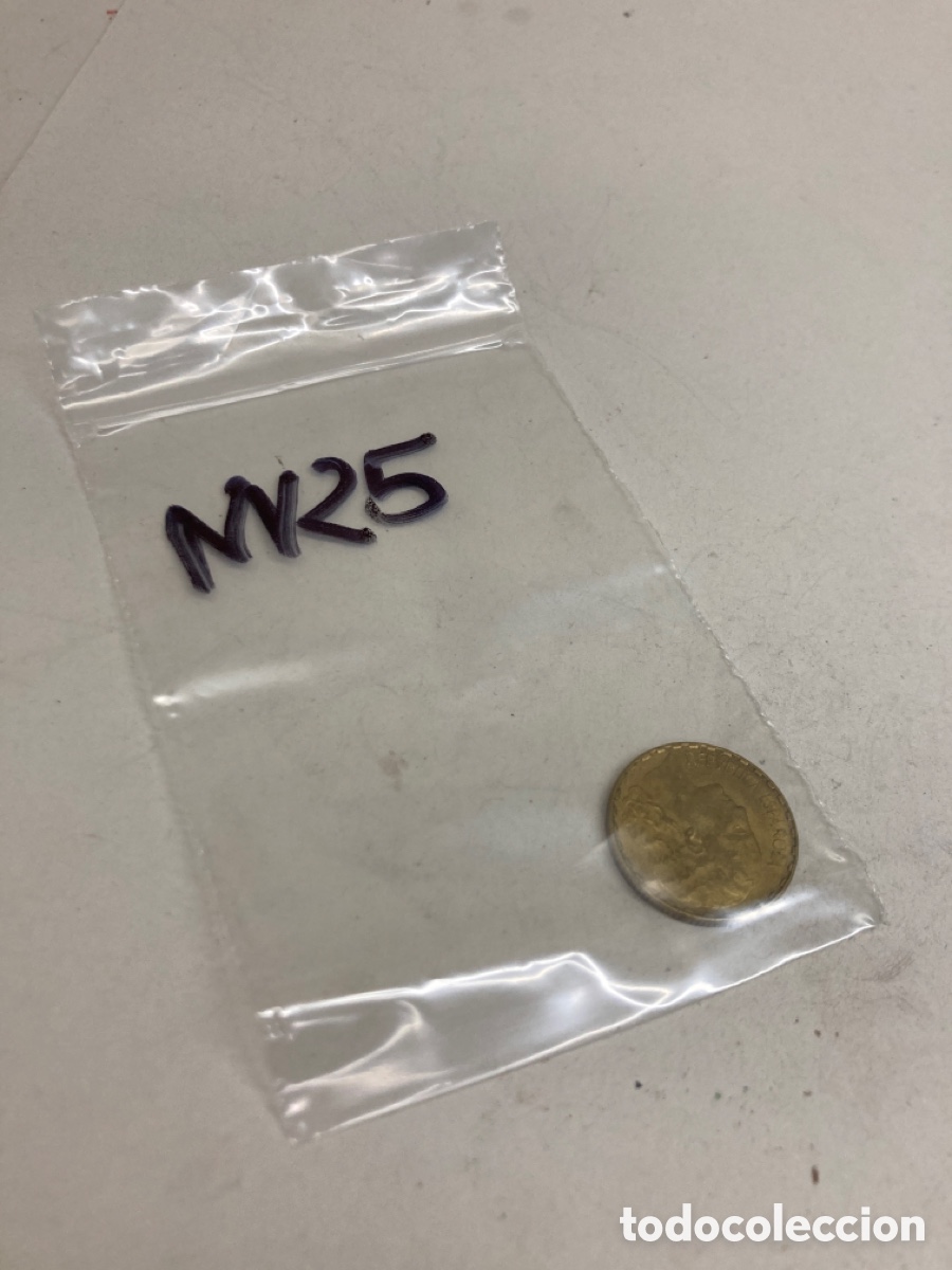 Monedas Rep&uacute;blica: Moneda de una pesetas 1937 - Foto 3