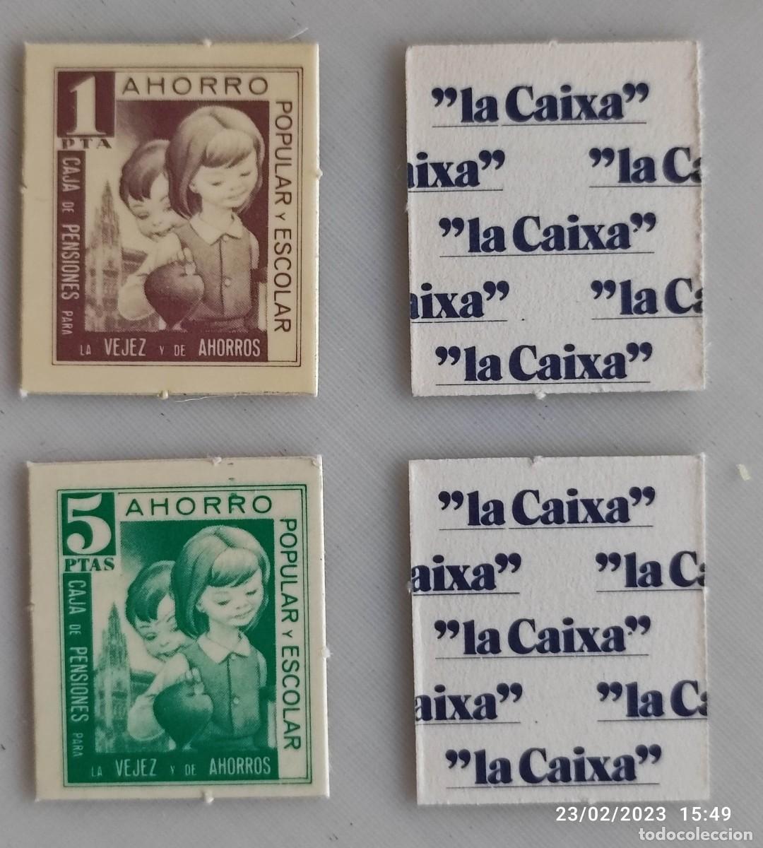 Monedas Rep&uacute;blica: Lote de 2 vales de La Caixa - Foto 1