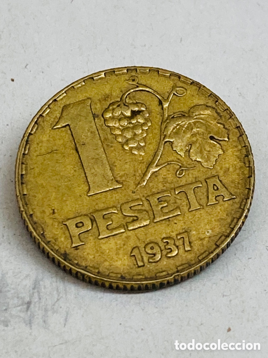 Monedas Rep&uacute;blica: Moneda de un c&eacute;ntimo 1937 - Foto 1