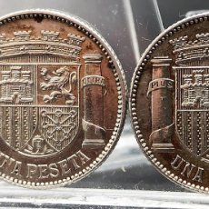 Monedas República: ESPAÑA. II REPÚBLICA. 2 X 1 PESETA 1933 (*3-4) - ( 2 MONEDAS ) PLATA. Lote 397907959