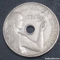 Monedas República: ESPAÑA 25 CENTIMOS 1934 REPUBLICA ESPAÑOLA. Lote 399766284