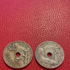 Monedas República: LOTE DE DOS MONEDAS DE 25 CÉNTIMOS DE 1927 Y 1934