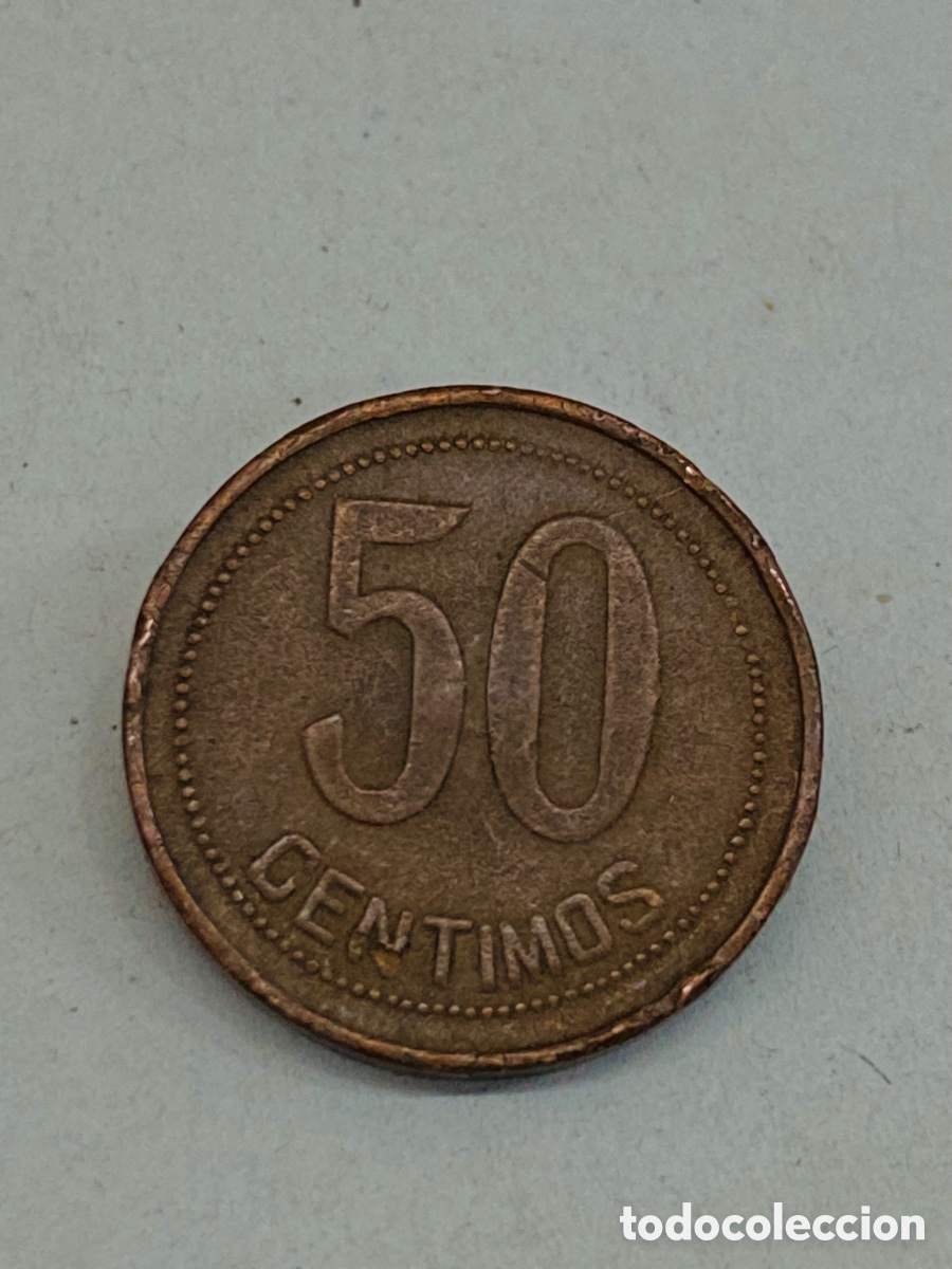 Monedas Rep&uacute;blica: Moneda de 50 c&eacute;ntimos 1937 Rep&uacute;blica - Foto 2