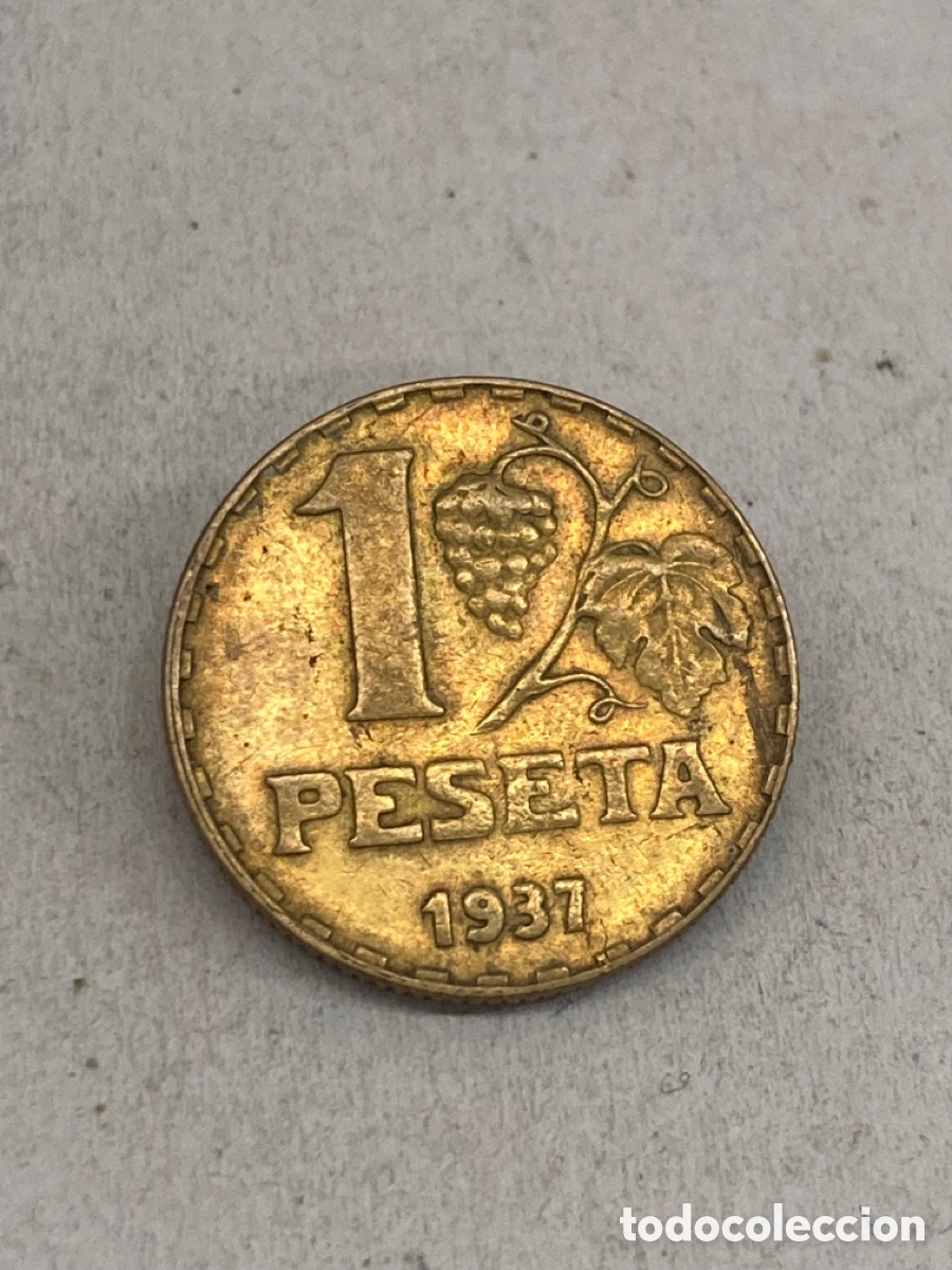 Monedas Rep&uacute;blica: Moneda de una peseta 1837 - Foto 1