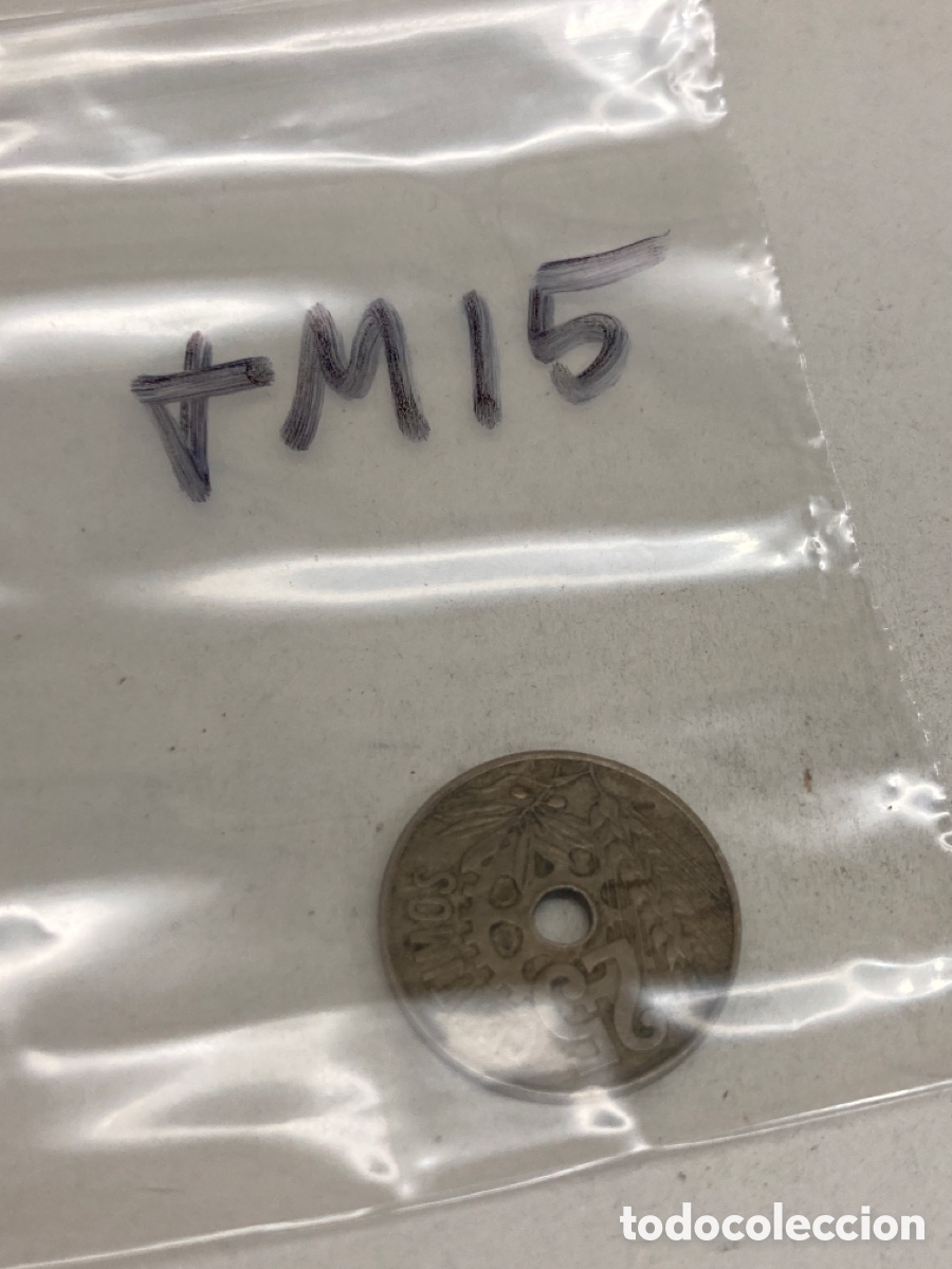 Monedas Rep&uacute;blica: Moneda de veinticinco c&eacute;ntimos 1934 - Foto 3