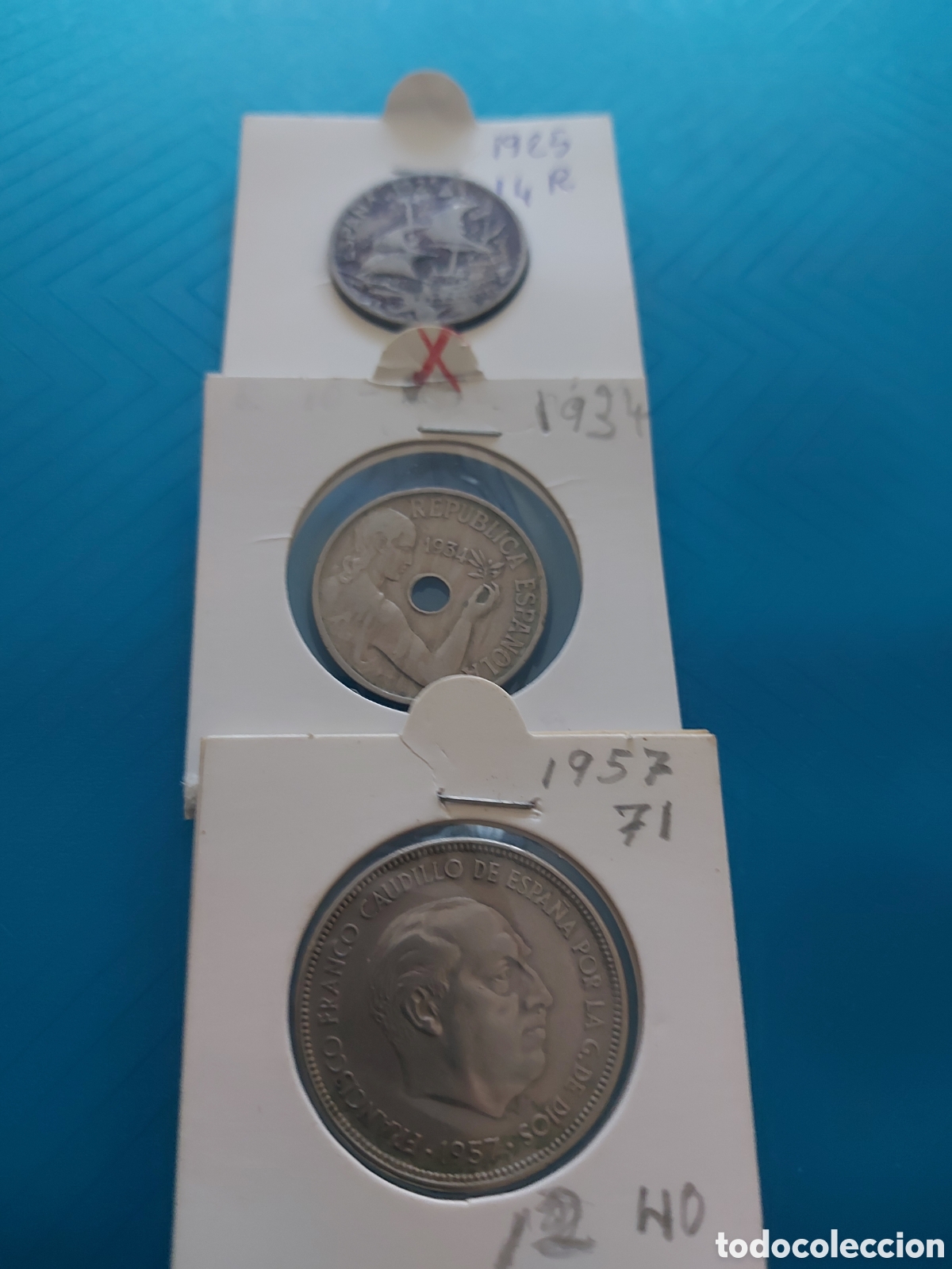 Monedas Rep&uacute;blica: 3monedas antiguas - Foto 1