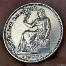 Monedas República: UNA PESETA, ESPAÑA 1933 *3*4
