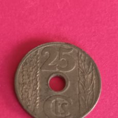 Monedas República: II REPÚBLICA. 25 CÉNTIMOS DE 1938.