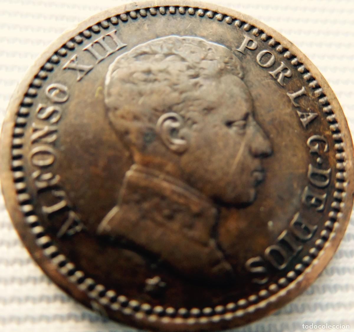 Monedas Rep&uacute;blica: 2 centimos de Alfonso XIII 1904 - Foto 1