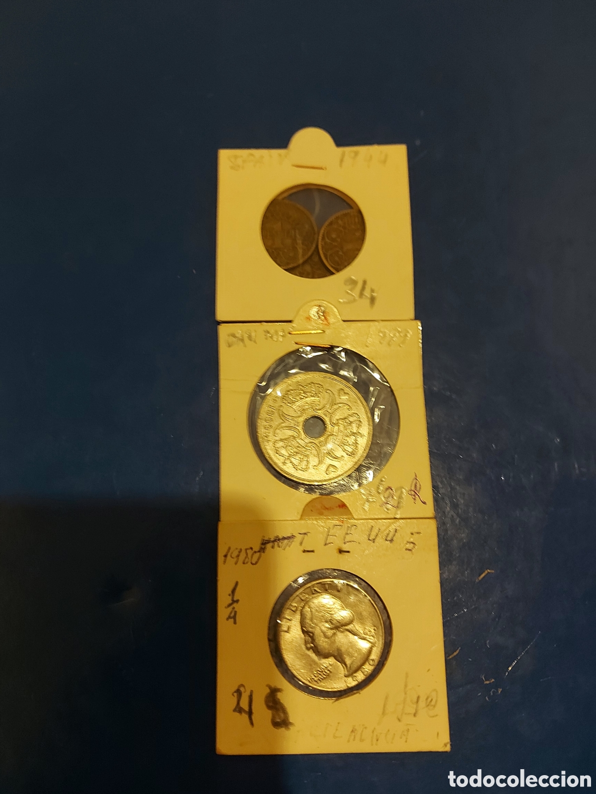 Monedas Rep&uacute;blica: 4Spain antiguas1 EUA - Foto 1