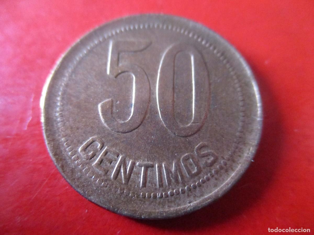 Monedas Rep&uacute;blica: 2&ordf; republica. 50 centimos de 1937 - Foto 2