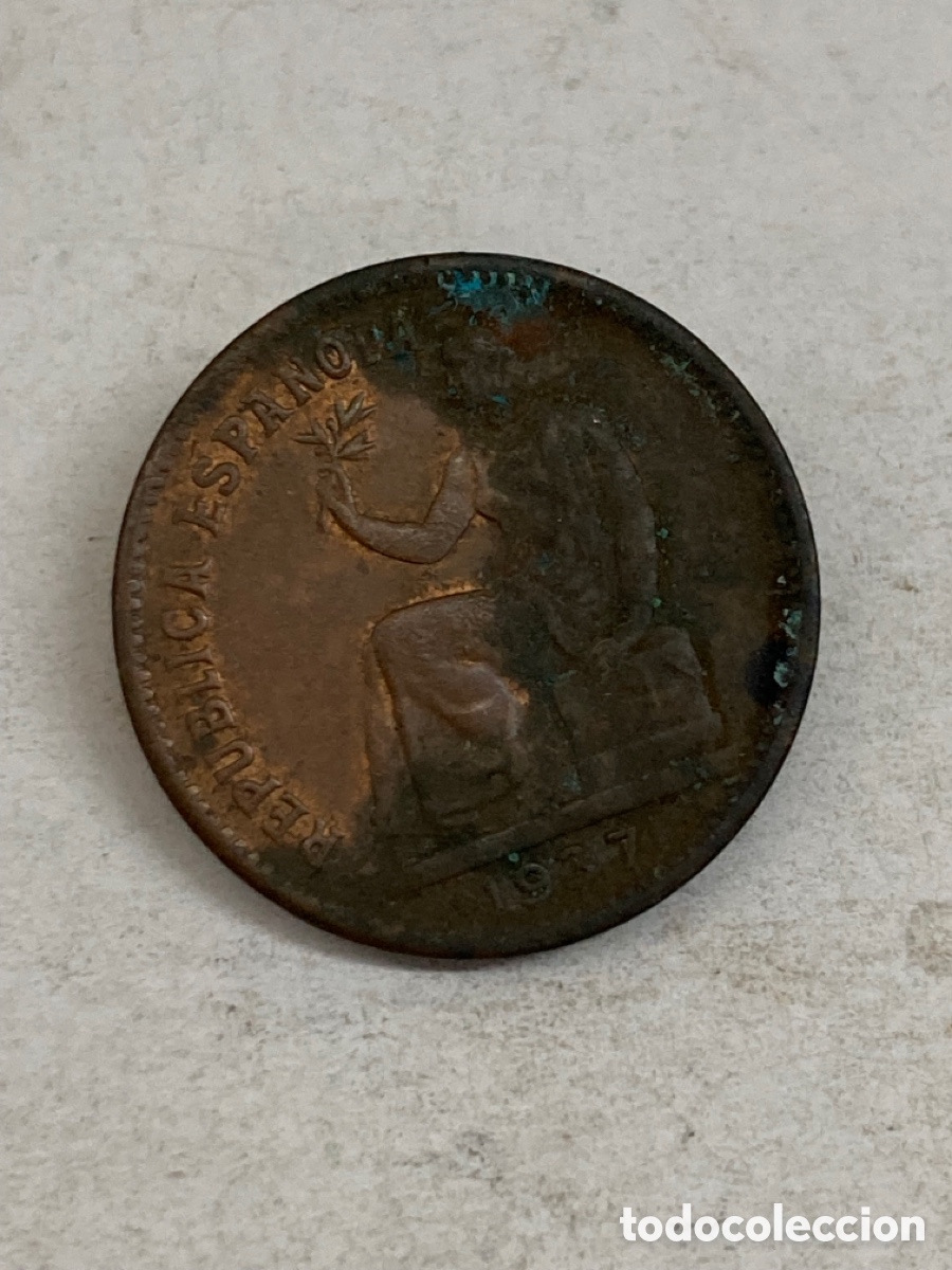 Monedas Rep&uacute;blica: Moneda 50 c&eacute;ntimos 1937 J47 - Foto 2
