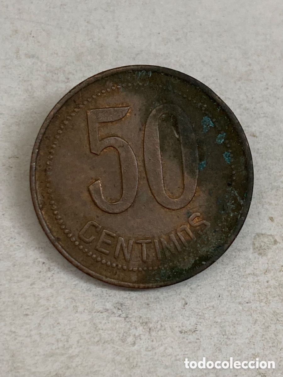 Monedas Rep&uacute;blica: Moneda 50 c&eacute;ntimos 1937 J47 - Foto 1