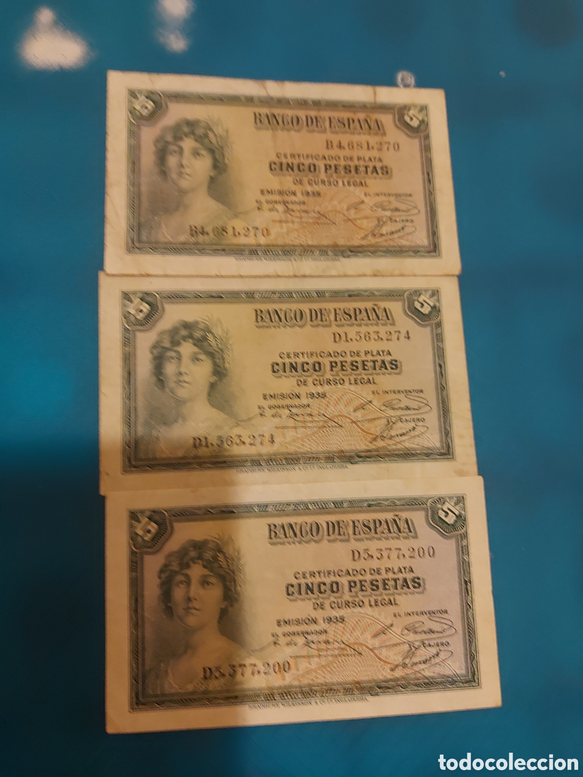 Monedas Rep&uacute;blica: 3 deEspa&ntilde;a antigua1935 - Foto 1