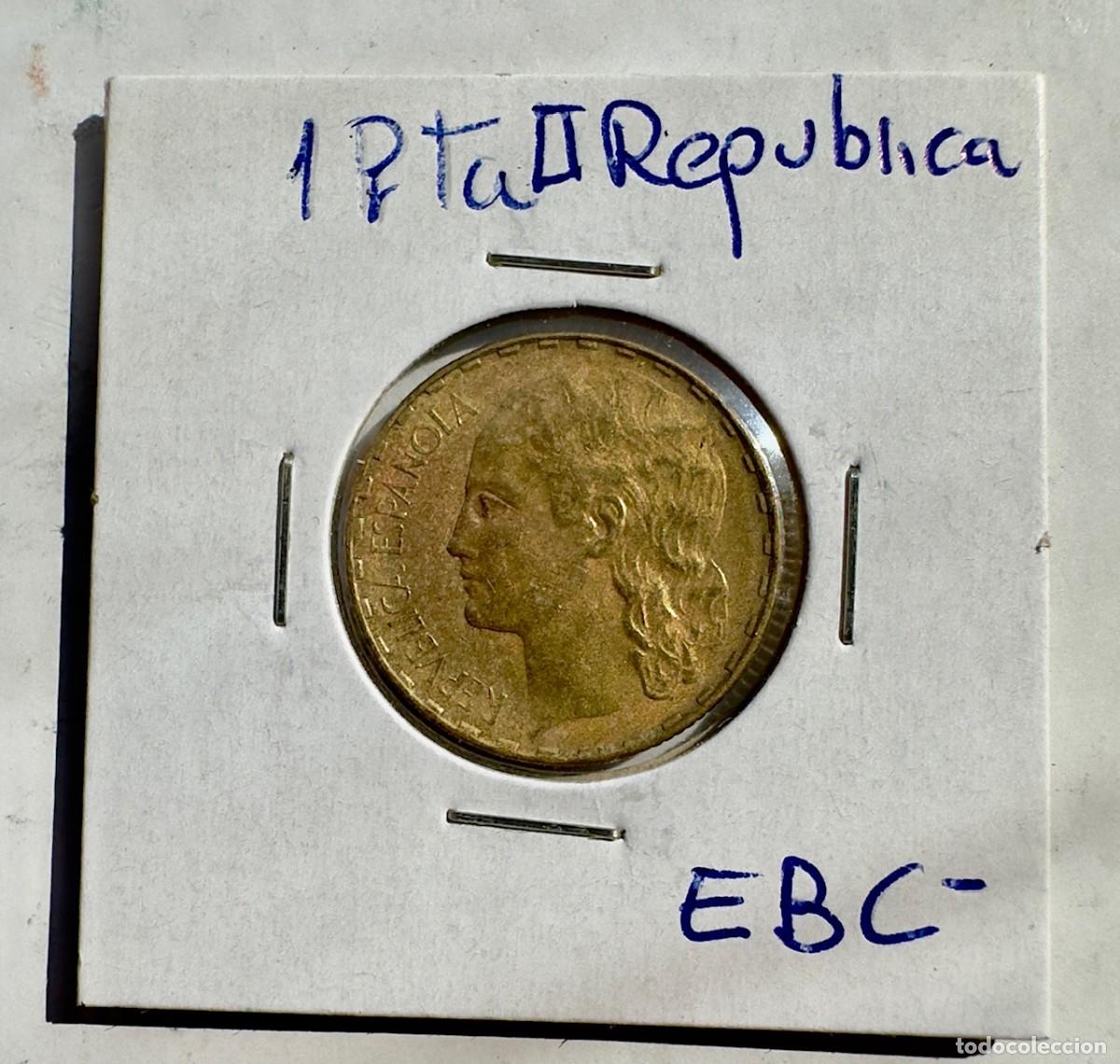 Monedas Rep&uacute;blica: moneda de 1pta 2 republica - Foto 2