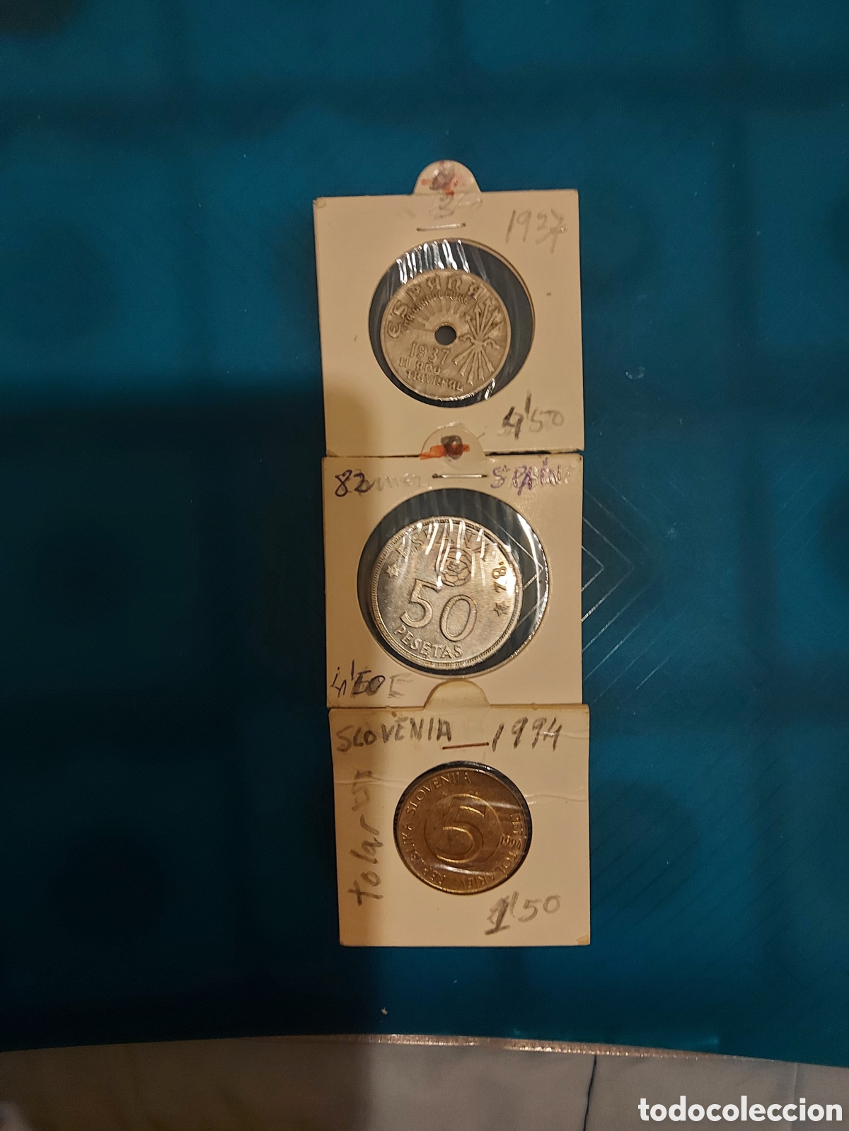 Monedas Rep&uacute;blica: 2Espa&ntilde;a y1Slovenia - Foto 1