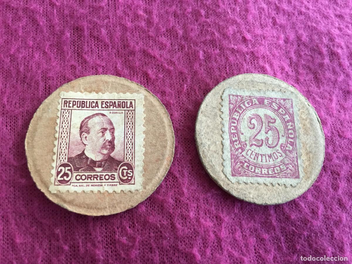 Monedas Rep&uacute;blica: Lote de 2 sellos moneda - Republica - Foto 1