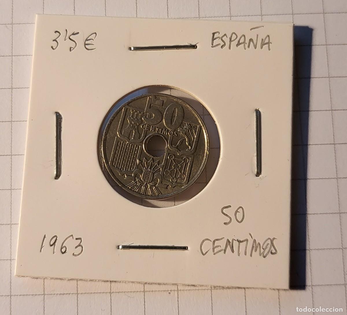 Monedas Rep&uacute;blica: MODEDA DE ESPA&Ntilde;A 1963 50 CENTIMOS - Foto 1