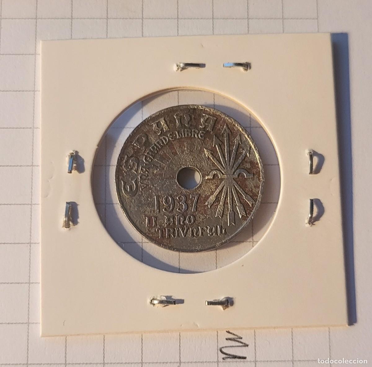 Monedas Rep&uacute;blica: MODEDA DE ESPA&Ntilde;A 1937 25 CENTIMOS - Foto 2