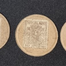 Monedas República: REPÚBLICA 3 MONEDA CARTÓN ESPECIAL MOVIL 5, 10 Y 15 CÉNTIMOS