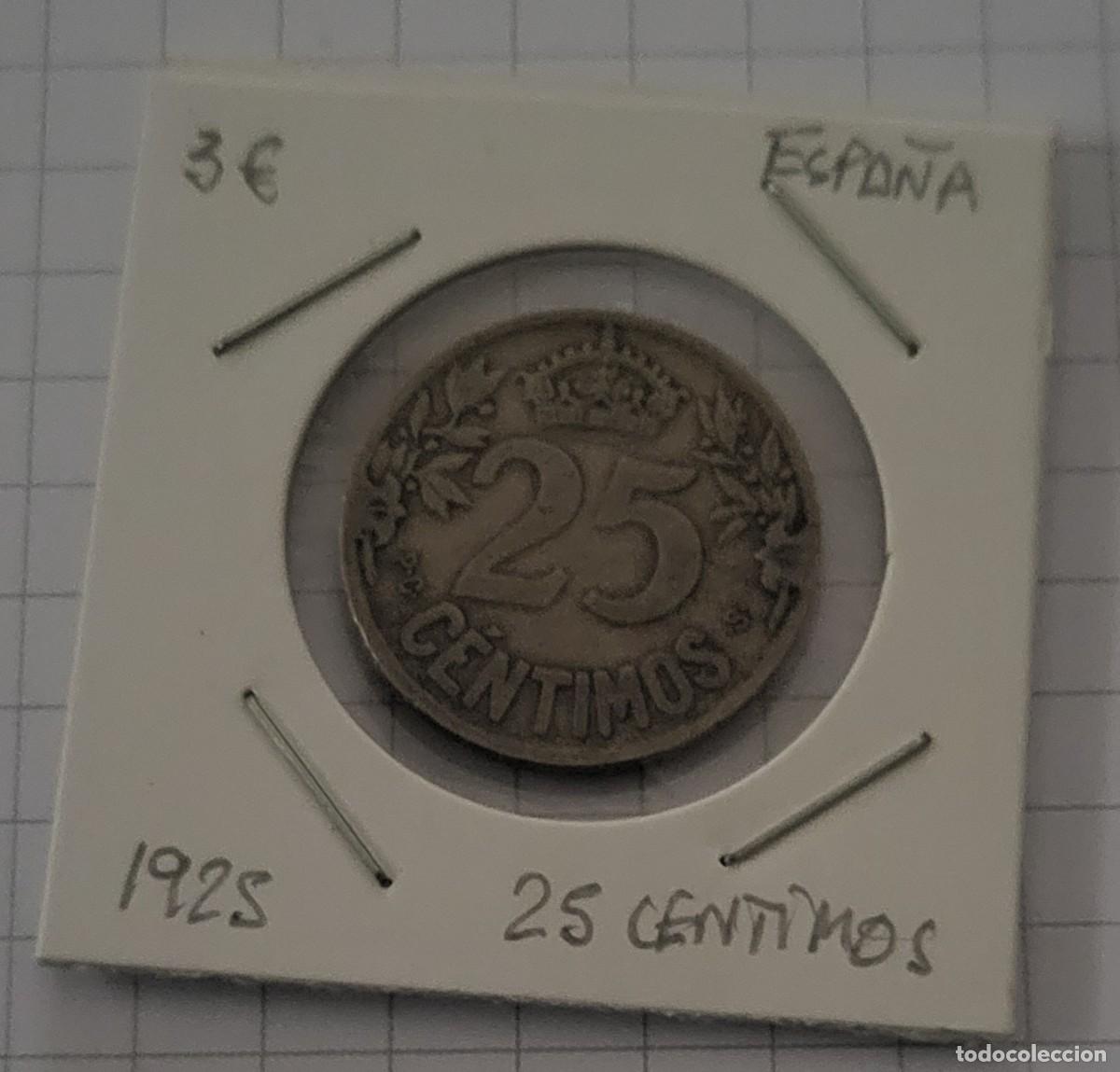 Monedas Rep&uacute;blica: MONEDA DE ESPA&Ntilde;A 1925 25 CENTIMOS - Foto 1