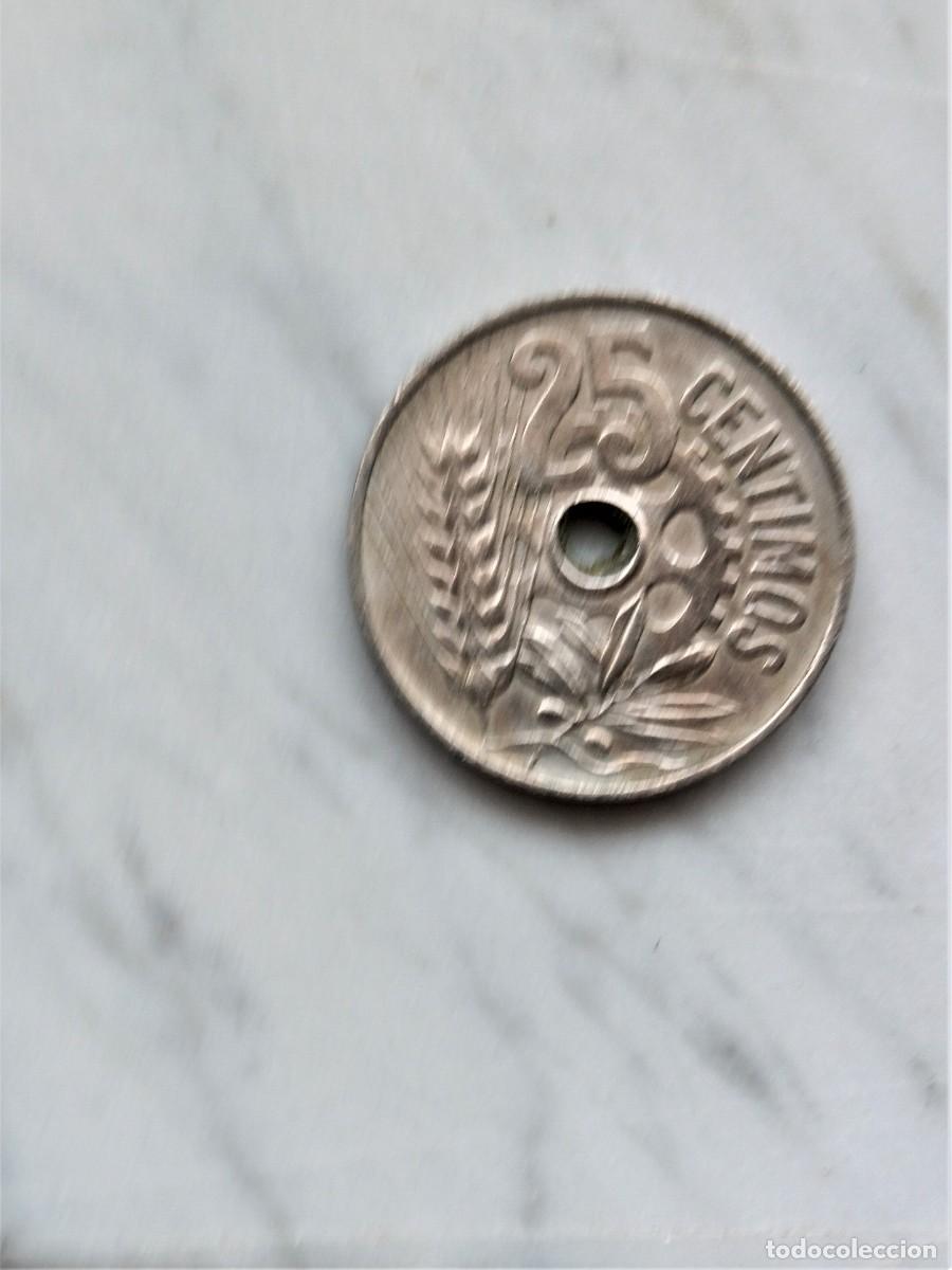 Monedas Rep&uacute;blica: 25 centimos centimos de 1934 de Madrid. - Foto 2
