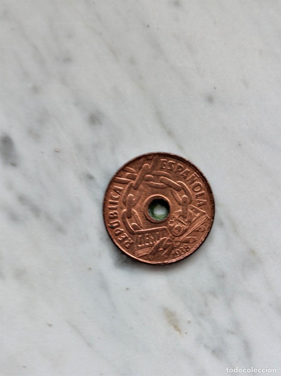 Monedas Rep&uacute;blica: 25 centimos centimos de 1938 de Madrid. - Foto 1