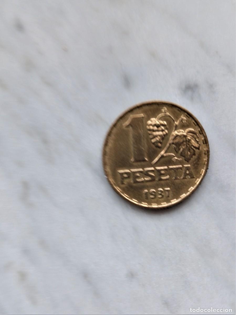 Monedas Rep&uacute;blica: 1 peseta de 1937, de Madrid. - Foto 2