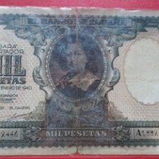 Monedas República: BILLETE 1000 PESETAS AÑO 1940 A EMISIÓN 9 DE NOVIEMBRE 1940 ROTO NÚMERO 511