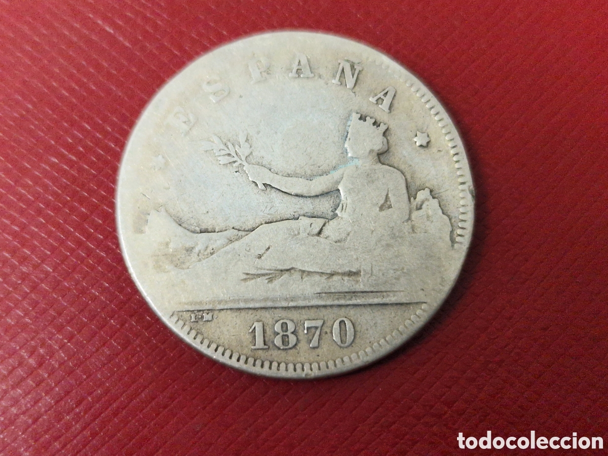 Monedas Rep&uacute;blica: 2 PTA PLATA REPUBLICA 1870 - Foto 4