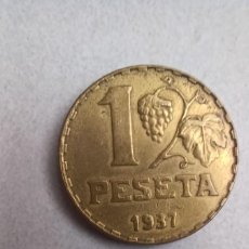 Monedas República: 1937 - ESPAÑA - 1 PESETA - SEGUNDA REPUBLICA - BC
