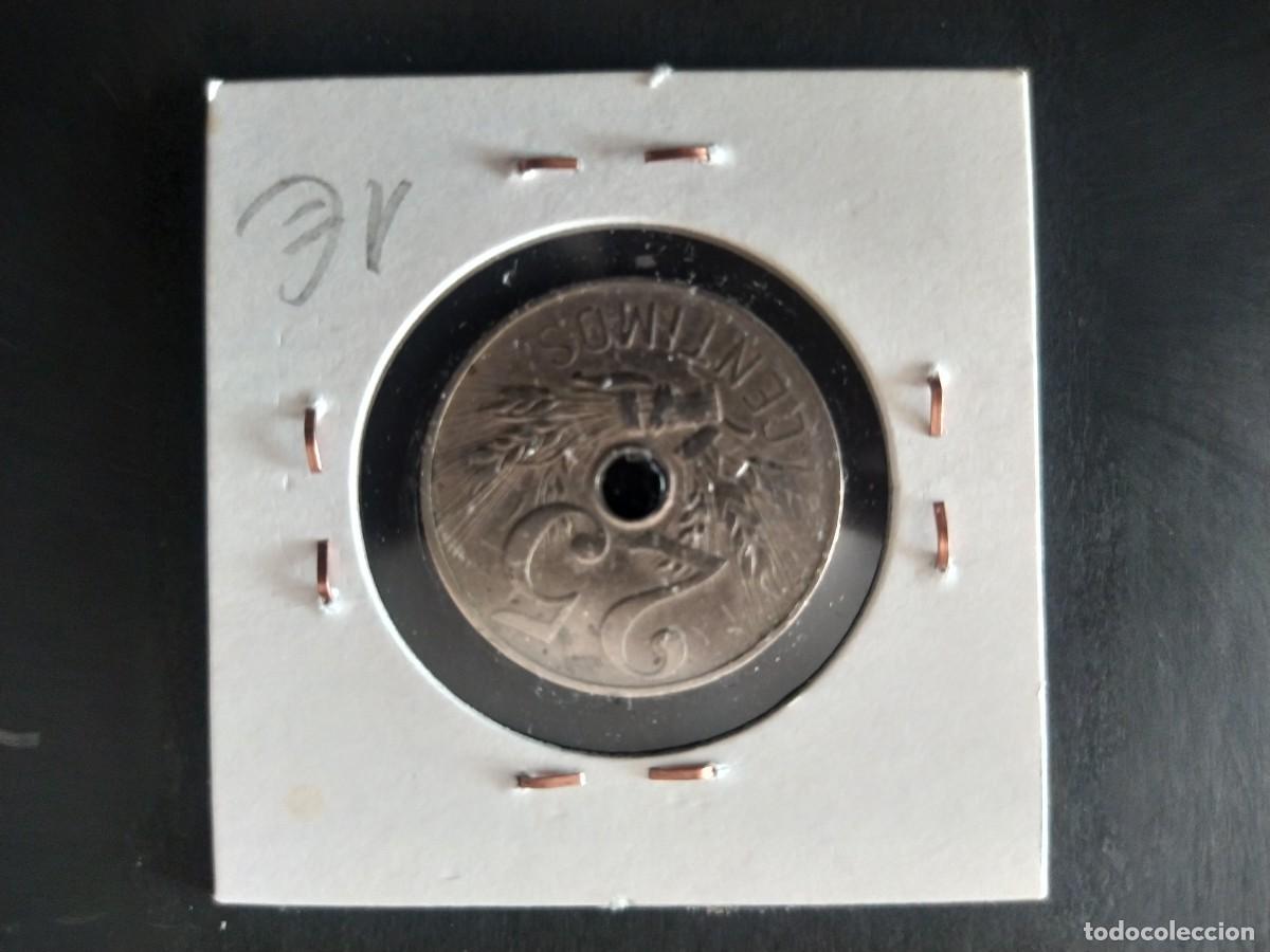 Monedas Rep&uacute;blica: 25 CENTIMOS 1927. - Foto 2