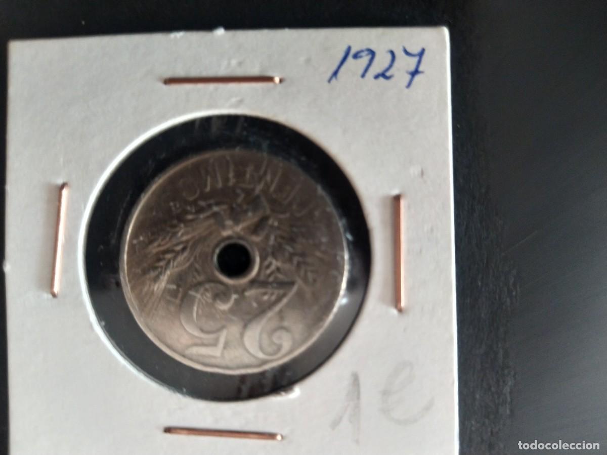 Monedas Rep&uacute;blica: 25 CENTIMOS 1927. - Foto 2