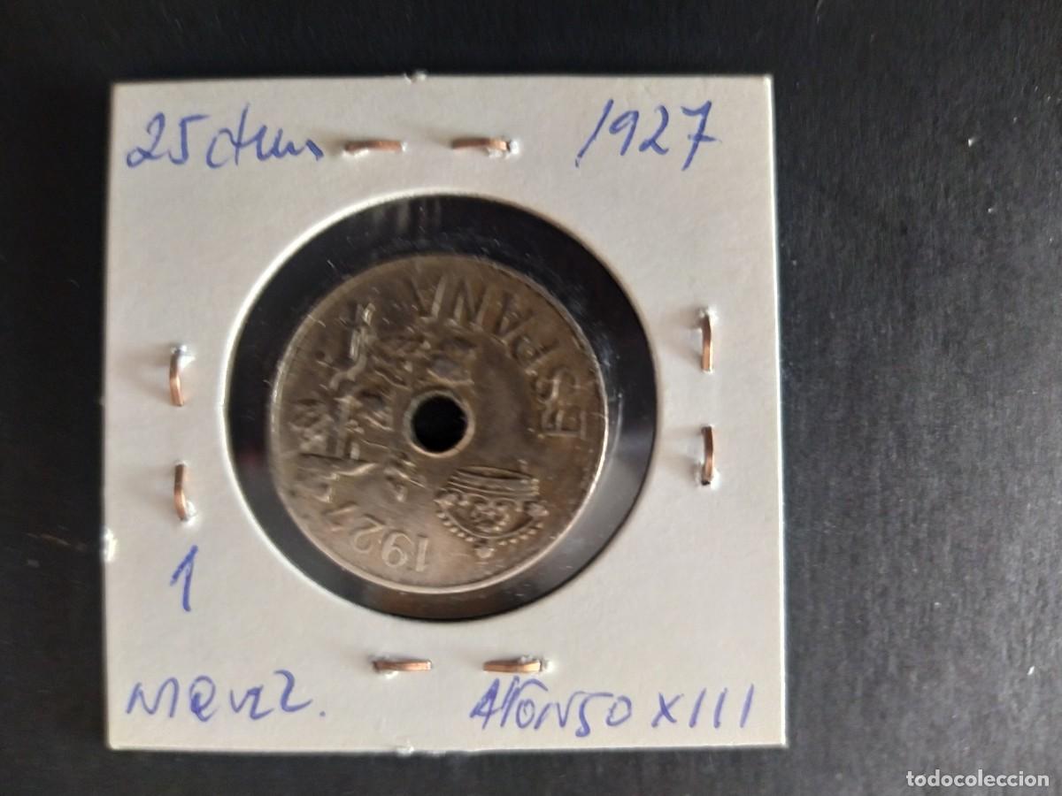 Monedas Rep&uacute;blica: 25 CENTIMOS 1927. - Foto 1