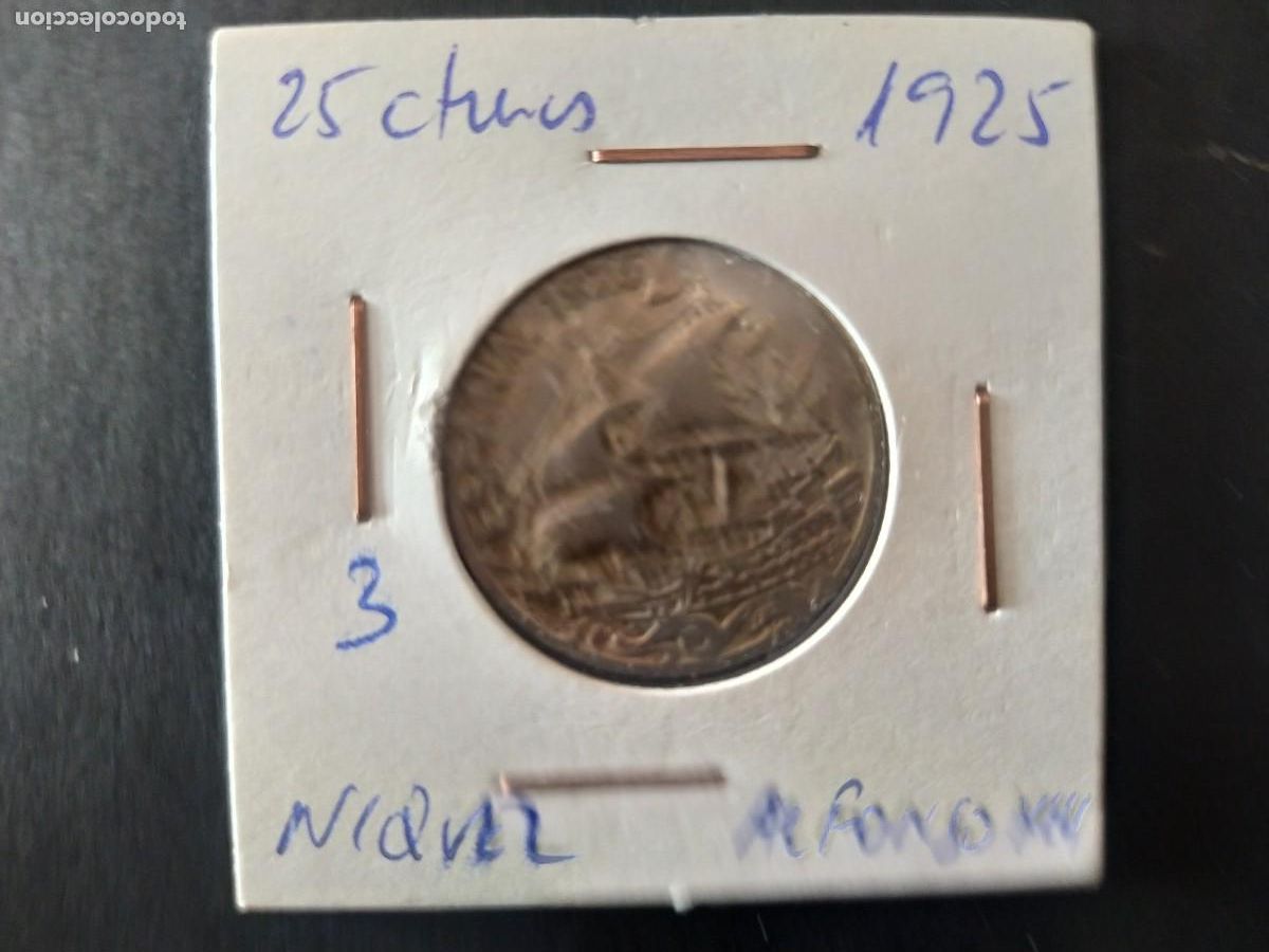 Monedas Rep&uacute;blica: 25 CENTIMOS 1925 - Foto 1
