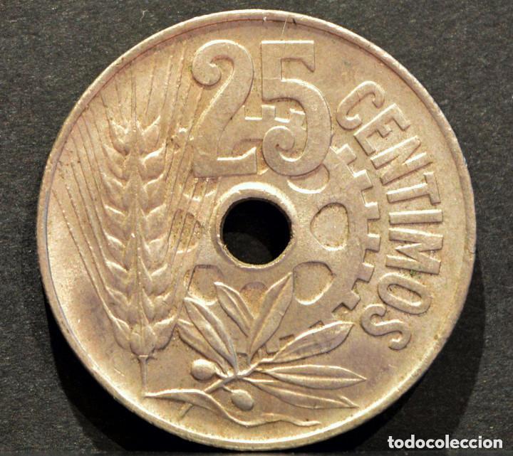Monedas Rep&uacute;blica: 25 CENTIMOS 1934 REPUBLICA ESPA&Ntilde;A - Foto 2