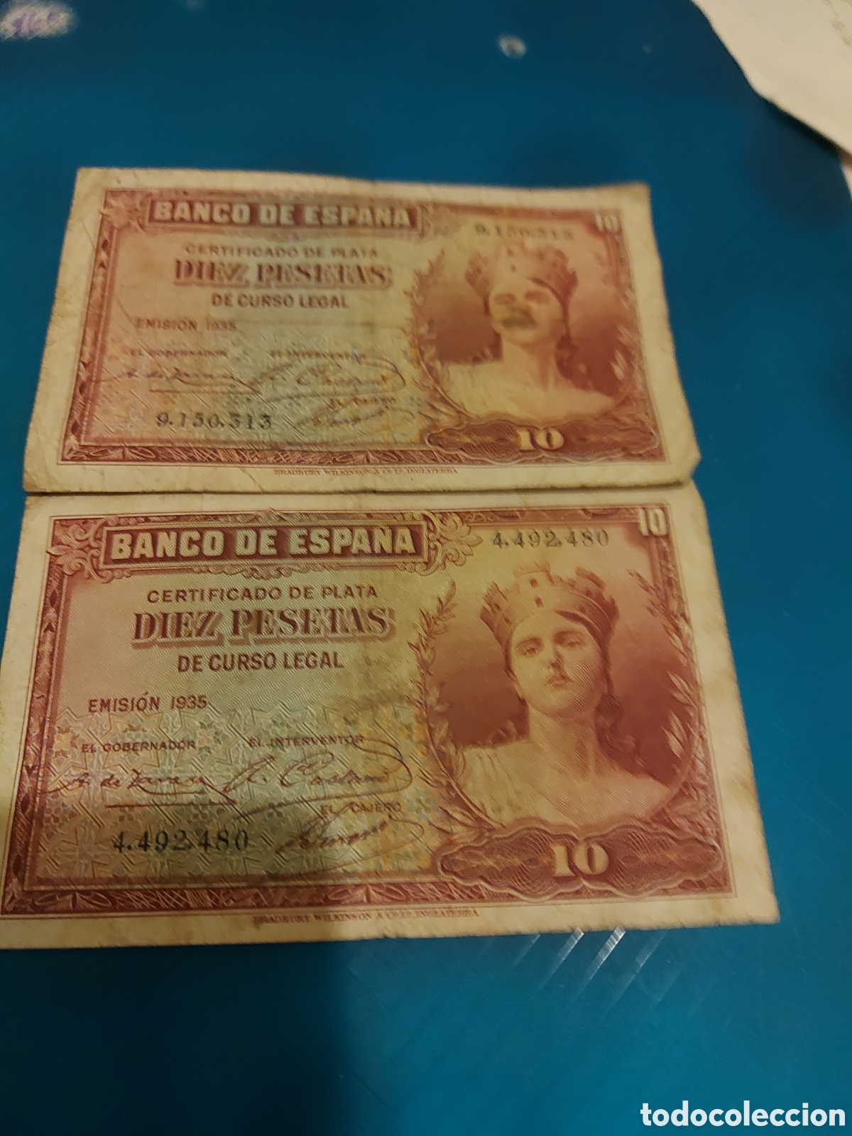 Monedas Rep&uacute;blica: 2 billetes usados - Foto 1