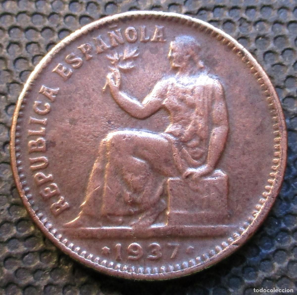 Monedas Rep&uacute;blica: 50 CENTIMOS 1937 - II Republica- Ref. 1 - Foto 1
