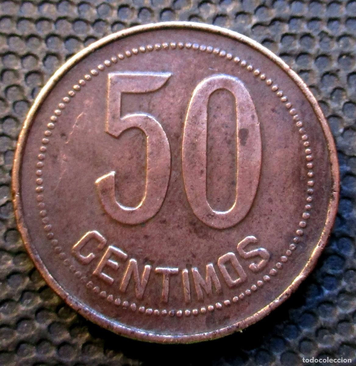 Monedas Rep&uacute;blica: 50 CENTIMOS 1937 - II Republica- Ref. 1 - Foto 2