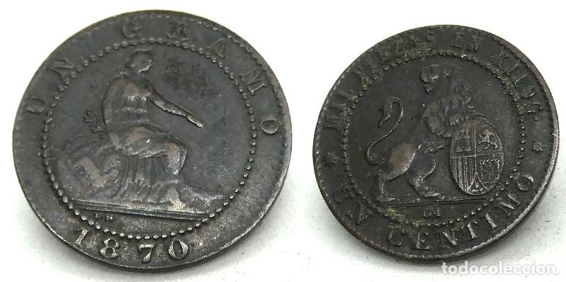 Monedas Rep&uacute;blica: Moneda de 1 c&eacute;ntimo de 1870 de la 1&ordf; rep&uacute;blica - Foto 1