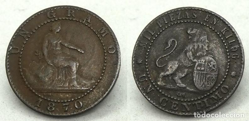 Monedas Rep&uacute;blica: Moneda de 1 c&eacute;ntimo de 1870 de la 1&ordf; rep&uacute;blica - Foto 1