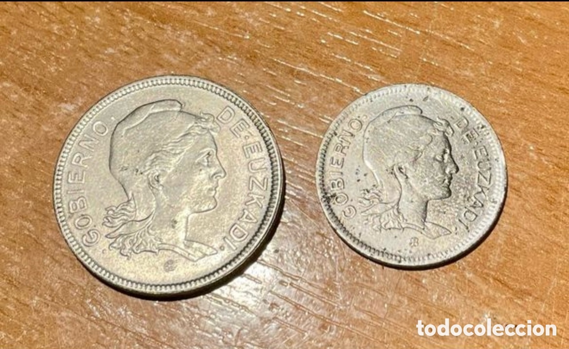 Monedas Rep&uacute;blica: Monedas de Euskadi de 1937 - Foto 1