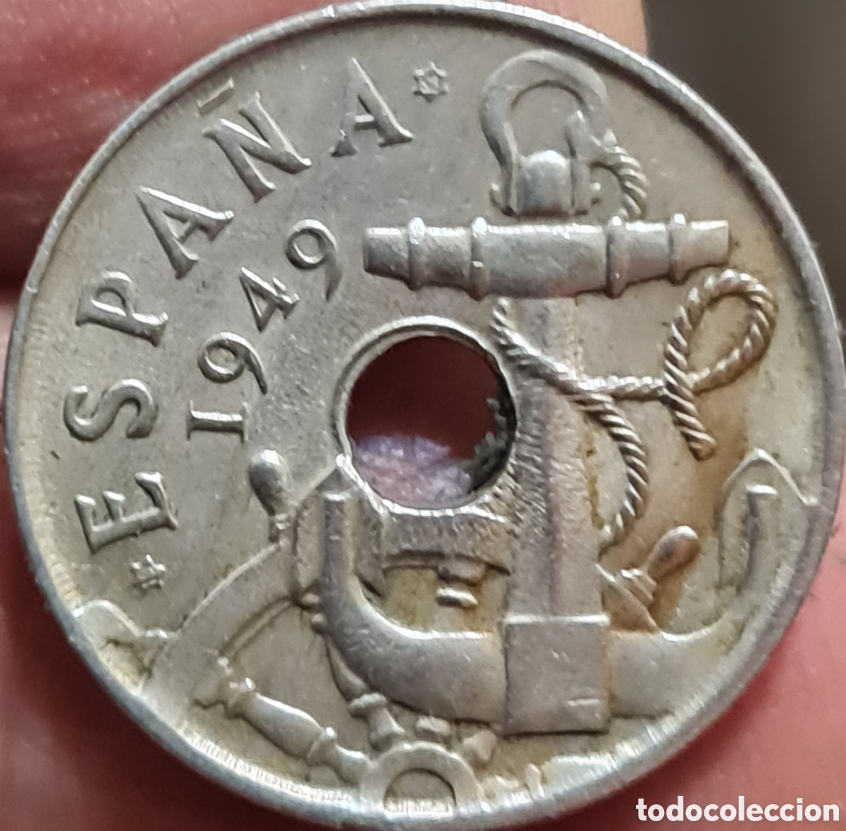 Monedas Rep&uacute;blica: Moneda Espa&ntilde;a,1.949,Extrella 53, MBC. - Foto 2