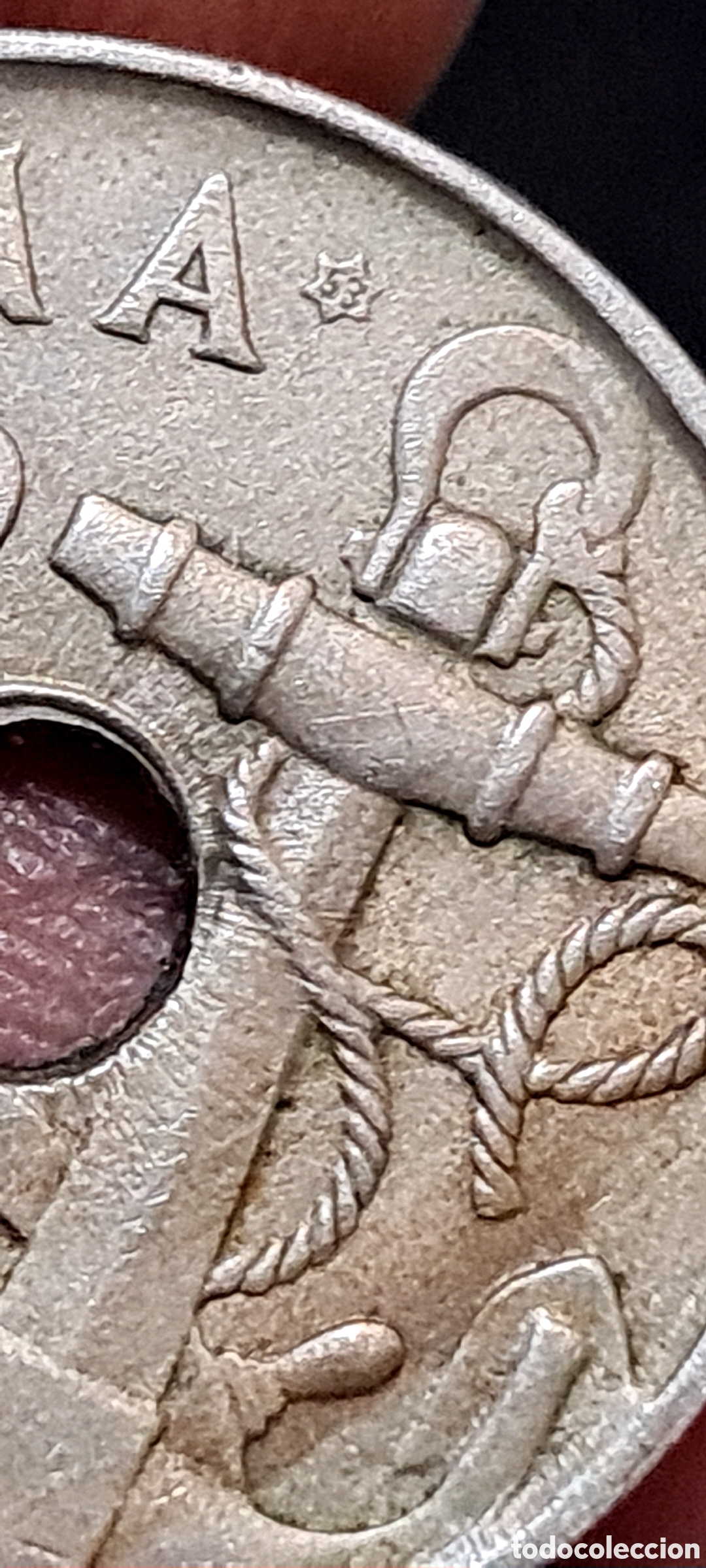 Monedas Rep&uacute;blica: Moneda Espa&ntilde;a,1.949,Extrella 53, MBC. - Foto 3