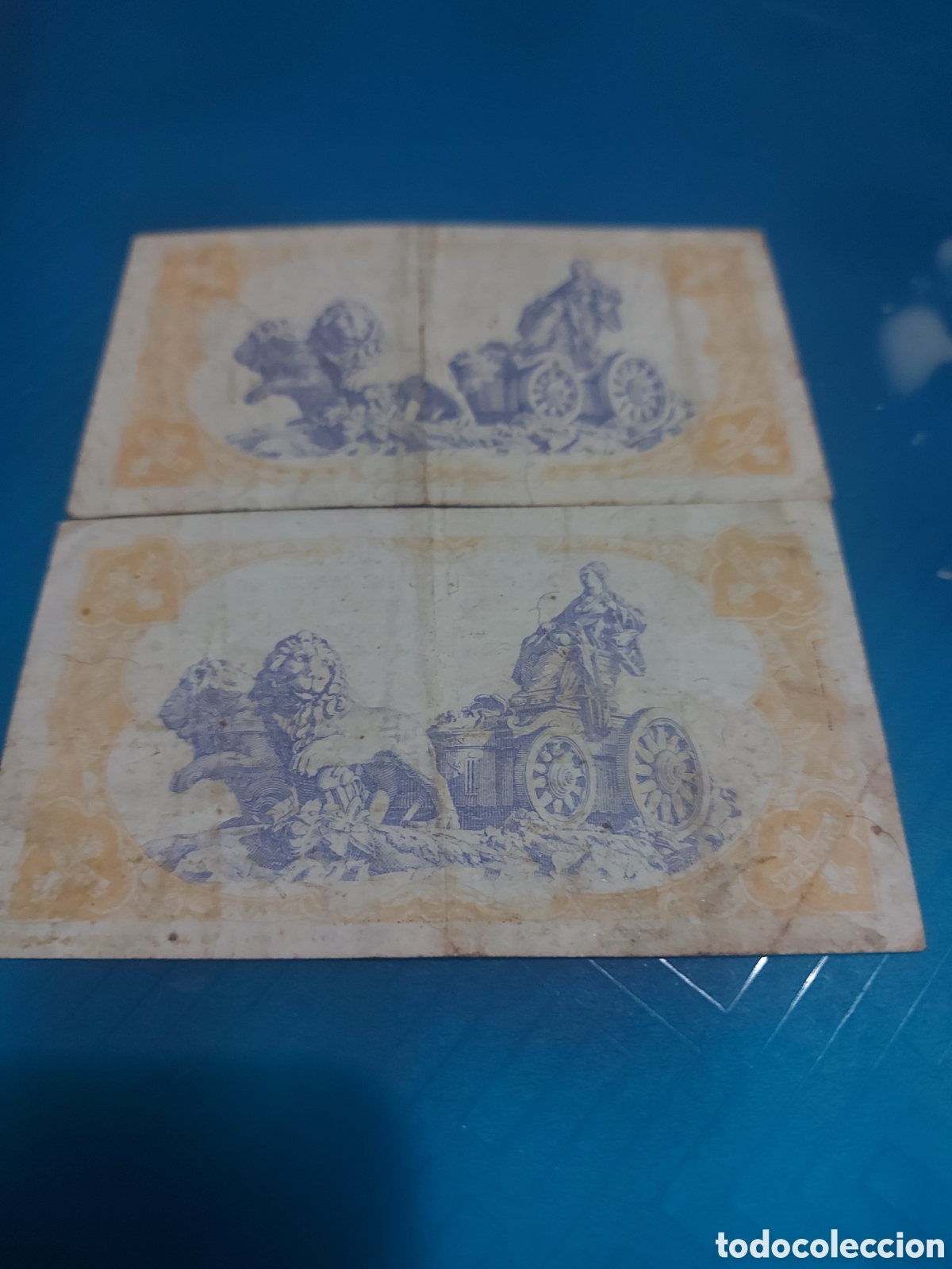 Monedas Rep&uacute;blica: 2 billetes serie A yB Spain - Foto 2